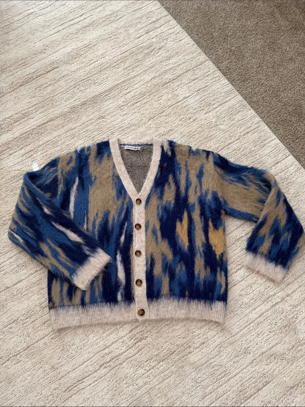 No Maintenance shaggy cardigan sweater XL